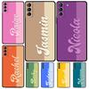 Personalised Name Color Cover For Samsung Galaxy S22 S23 Ultra Note 20 10 Plus S9 S10 S20 S21 S23 FE Phone Case