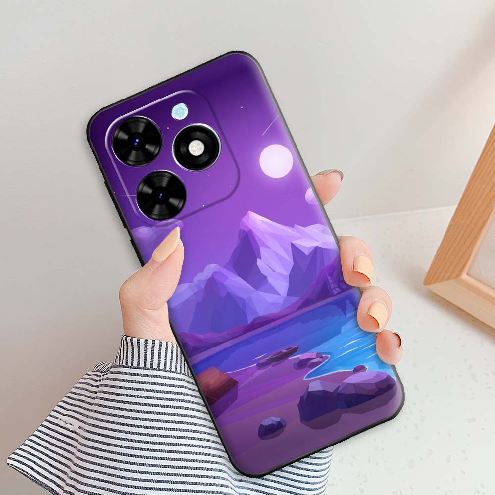 For Tecno Spark GO 2024 Case For Spark GO 2023 Cover Black Edge Soft Silicone Phone Cases For Spark GO 2022 Shell Bumper Funda