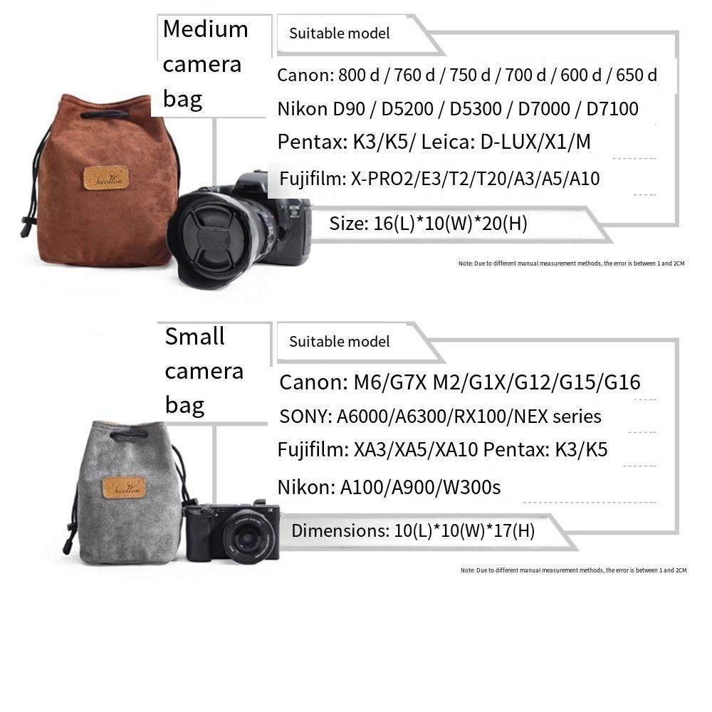 Portable Camera Storage Bag Dustproof Lens Protective Case Photography Protective Bag Outdoor