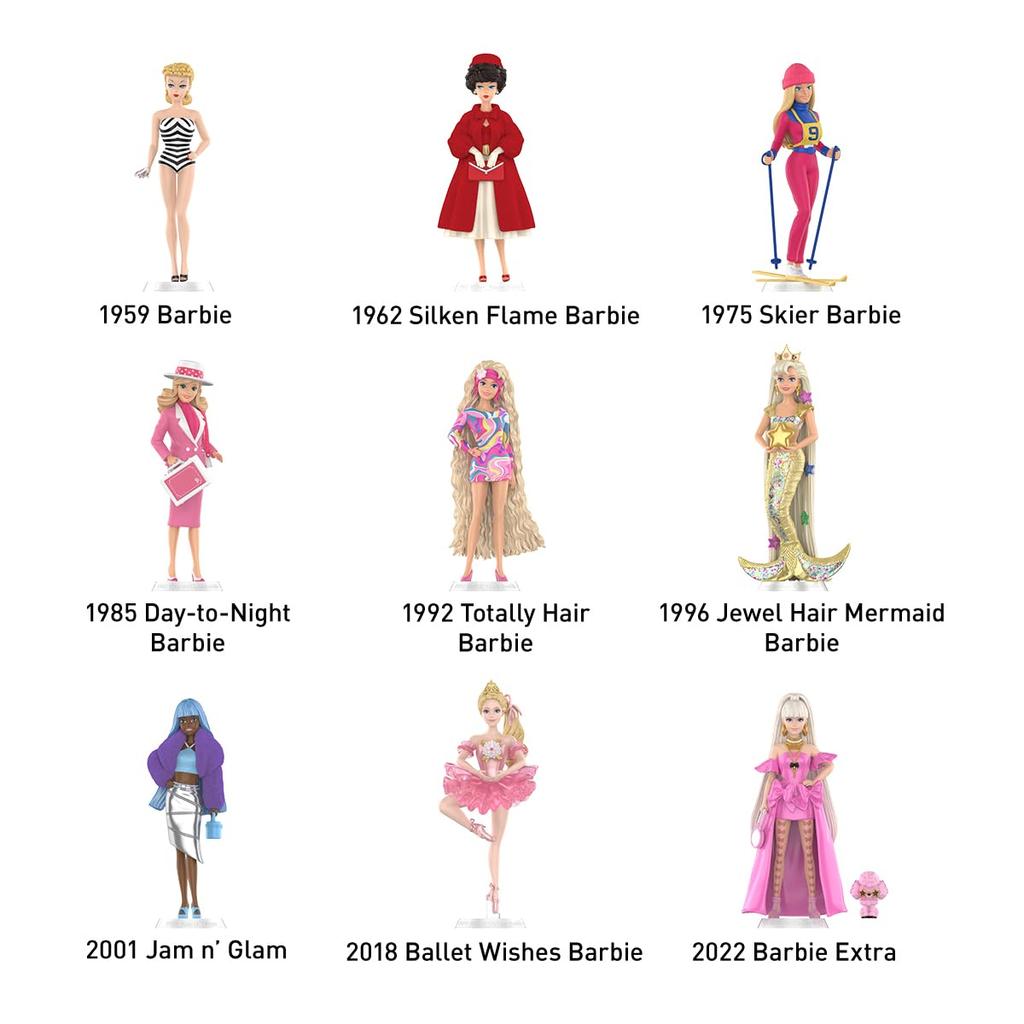 POP MART Barbie Style Icon Series Box 9 Pop Mart Gachapon Blind Box Figure Plastic Model Premium Toy PVC Soft Vinyl Original Character Birthday Gift