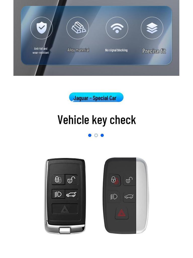 Jaguar XFL/XEL Car Key Case - Compatible with F-Pace, XJL, XF, F-Type