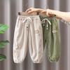 Boys' Summer Thin Pants Children's Summer Clothes Loose and Ankle Tied Casual Mosquito Repellent Pants Girls' Pants