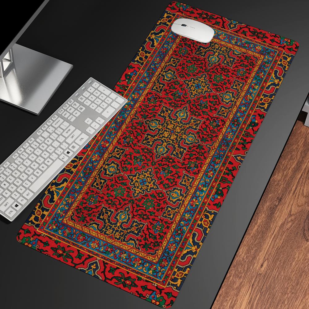 Persian Rug Carpet Red Mousepad Speed Office Desk Accessories Gaming Mats Mouse Carpet Mouse Mat Desk Pad Set Up Computer