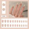 Artificial Nails Diamond Style Wearable Nails, Finished Fake Nails, Nail Art Pieces, Innocent Girls Look White and Translucent