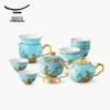 Чайный сервиз Yongfengyuan Madam Porcelain West Lake Blue 15 предметов