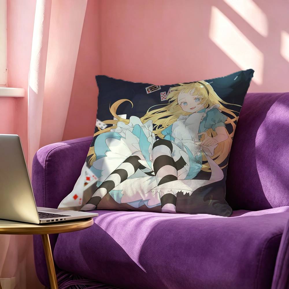 Anime Game Cool TTwistedWonderland Manga Pillow Case Square DoubleSided Sofa Cushion Cover Bedroom Bedside Pillow