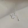Snowflake Flower Butterfly Necklace Women's Light Luxury Niche Premium Sense Clavicle Chain Gift To Girlfriend Qixi Festival