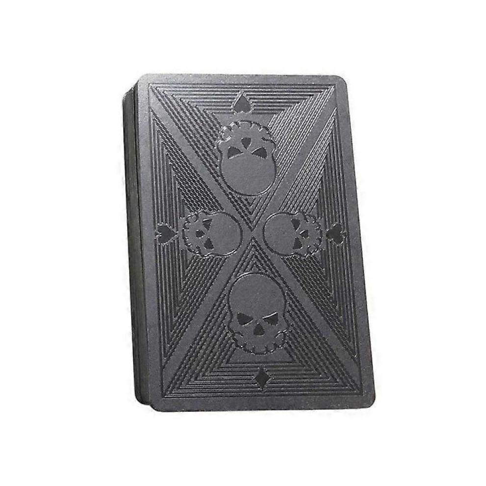 Black Metallic Playing Cards Skulls Poker Deck Heavy Metal Black