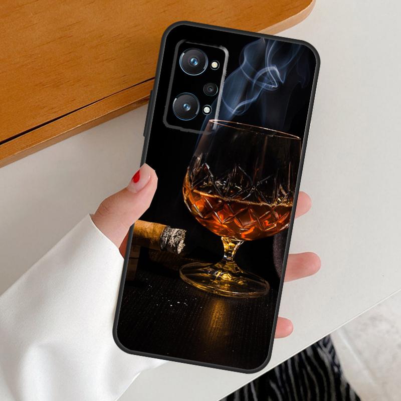 Курение Сигары Для Realme C53 C51 C55 C67 C30 C31 C33 C35 C21Y C25s GT5 9 10 11 12 Pro Plus GT Neo 6 Чехол