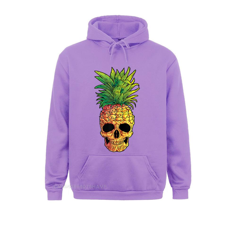 Ананас Череп Забавные пляжи Алоха Гавайи Гавайи Гот Толстовка Унисекс Хип-хоп Мужские толстовки Толстовки с длинными рукавами Капюшоны