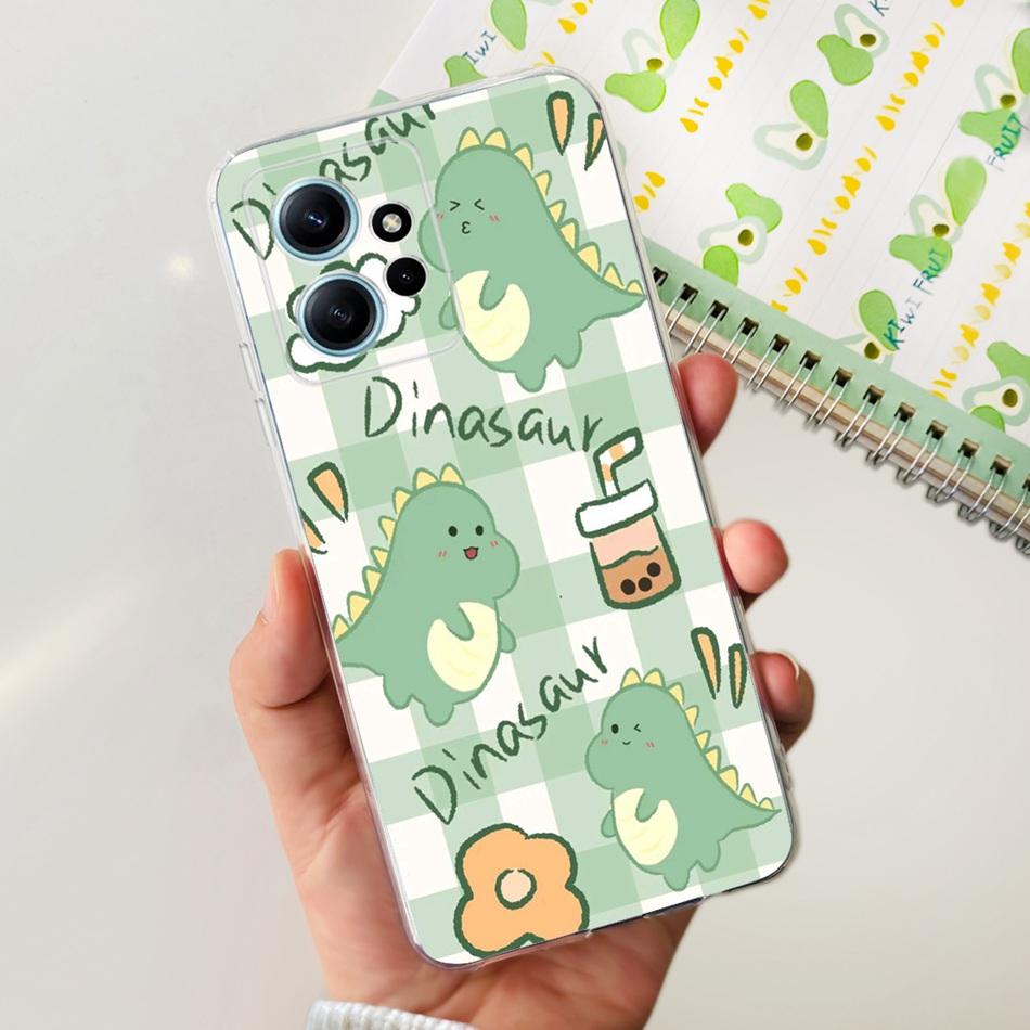 For Xiaomi Redmi Note 12 Case Redmi Note12 4G Global Cute Painted Soft Silicone TPU Phone Back Cover Bumper