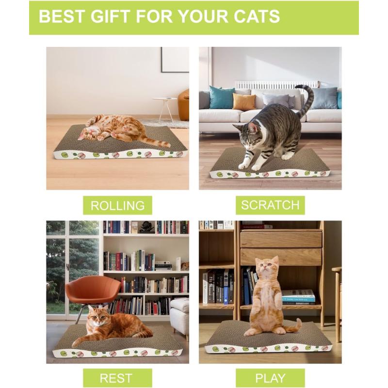 Доска для кошачьих когтей картонная коробка для кошачьих когтеточек для кошек в помещении двусторонняя прочная с кошачьей мятой