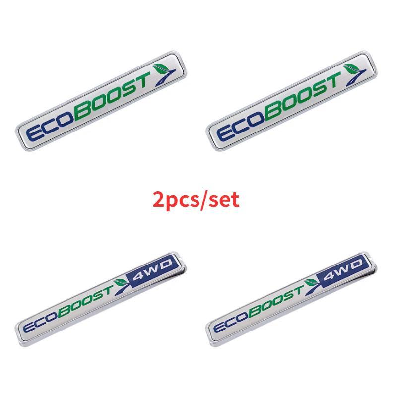 3D ABS Car Rear Trunk Badge Sticker EcoBoost Logo 4WD Emblem Decal Fit For Ford Auto Accessories
