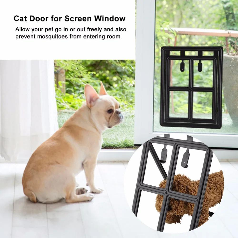 Mosquito Proof Pet Screen Door Lockable Cat Screen Window Sliding Door Screen  Courtyard