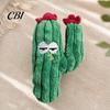 Plush Cactus Cat Toy Toy, Catnip Filled Chew Cute Stuffed Kitten Teething for Indoor Cats Entertainment Colorful