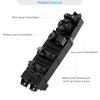 BASIKER Master Power Window Switch And Bezel Driver Side And Window Bezel Passenger Side Replacements For 2002-2010 Dodge Ram 1500 2500 3500, Black