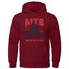 Mtb Keep Moving It With Passion Born To Cycling Hoodie For Menautumn Fur-Linerhoody Oversize Sweatshirt Top