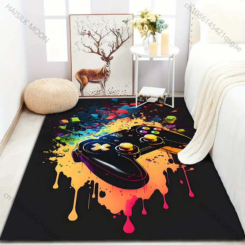 15 Sizes Game Controllers Gamer Carpet for Living Room Home Decor Non-slip Floor Mat for Boys Room Modern Rug Washable Rugs
