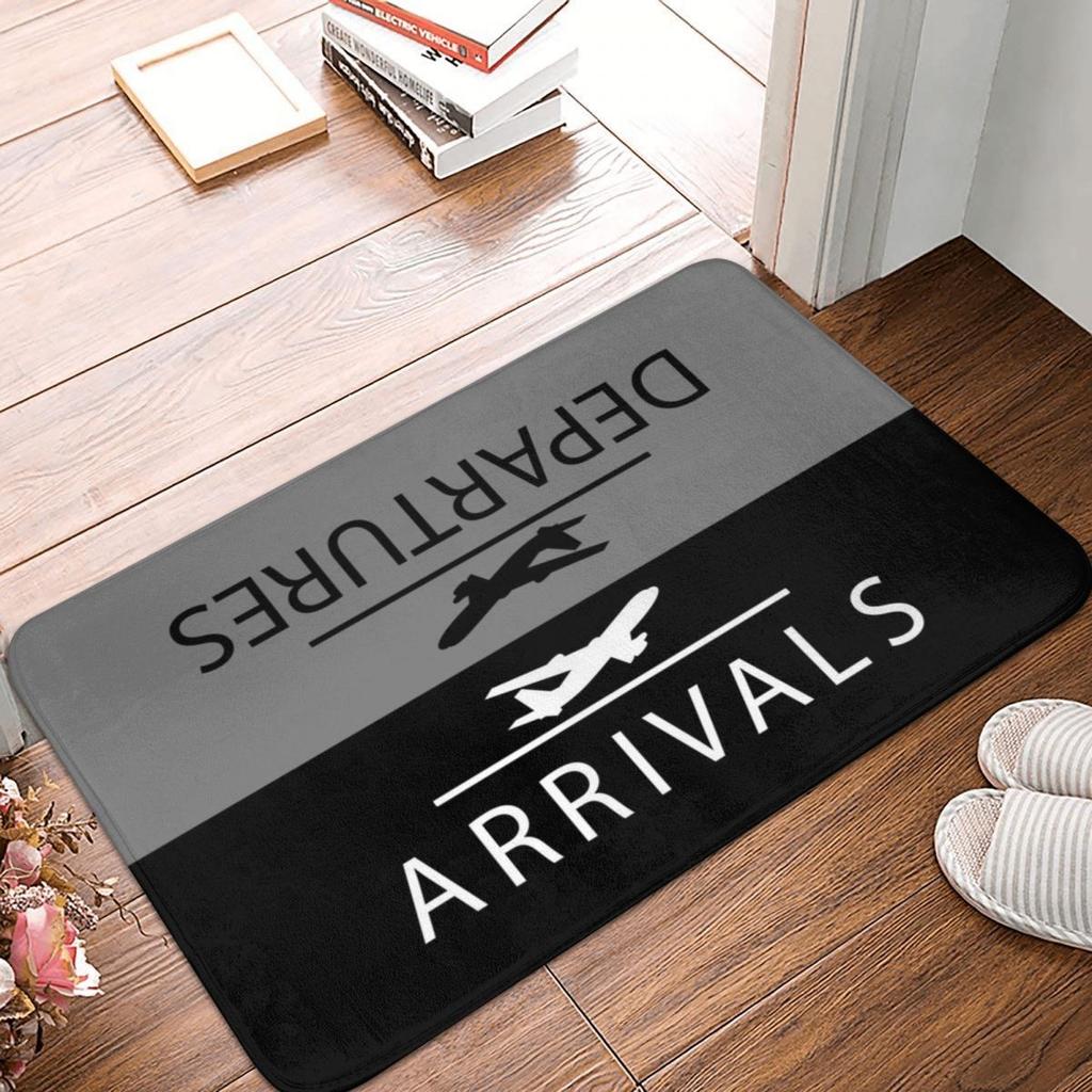 The Exit Arrival Departure Doormat Bathroom Welcome Mat Entrance Home Balcony Airport Sign Absorbent Floor Rug Bedroom Furry Mat