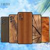 Natural Wood Coque For Samsung Galaxy A51 A71 A12 A21s A72 A52 A42 A32 A22 A41 A31 A02s A03s Cases Soft Phone Cover Luxury