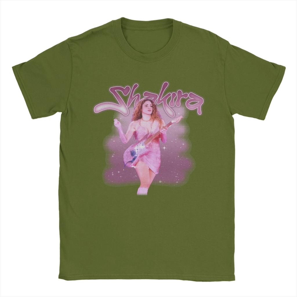 Singer Shakira TShirts for Unisex  Funny Pure Cotton Tee Shirt Crew Neck Short Sleeve T Shirt Gift Idea Clothing