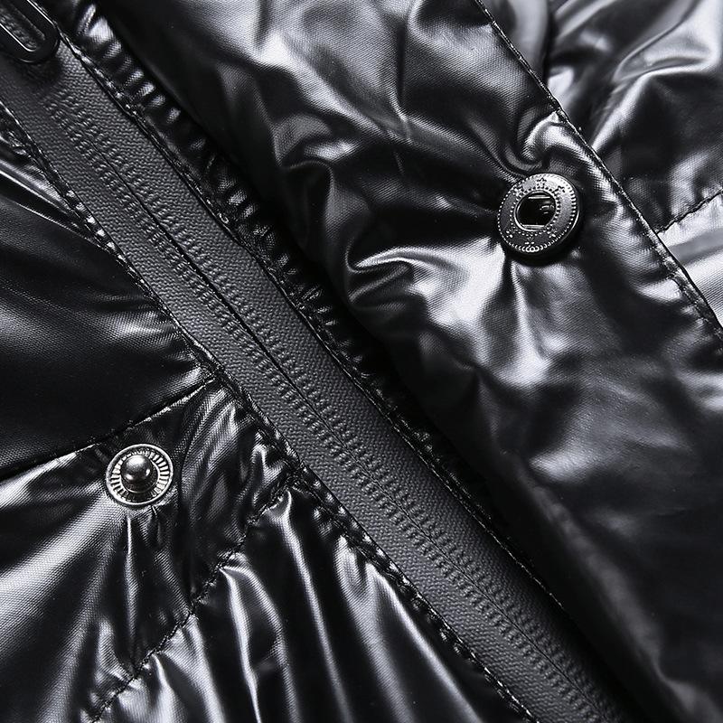 Winter Warm Cotton-padded Clothes Men's Stand-up Collar Jacket Glossy Down Cotton-padded Clothes