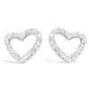 [F6209] - Silver Earrings 'Love Divine' Silvery White (rhodium-plated) - 10x9 Mm
