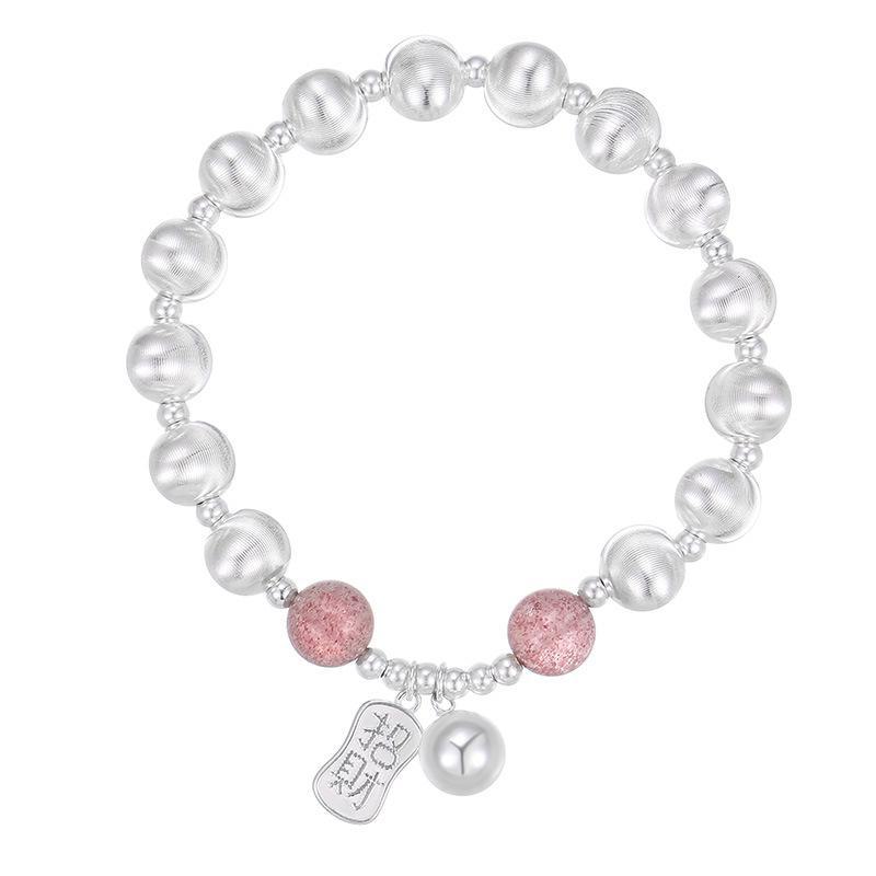 Браслет Banyan Tree S925 Silver Fortune с кошачьим глазом и клубничным кристаллом для женщин