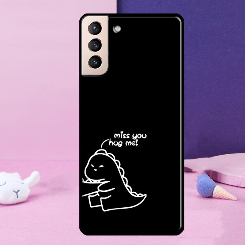Парный Милый Чехол с Динозавром Для Samsung Galaxy S23 S22 Ultra S21 S20 FE Note 10 20 Ultra S8 S9 S10 Plus Чехол