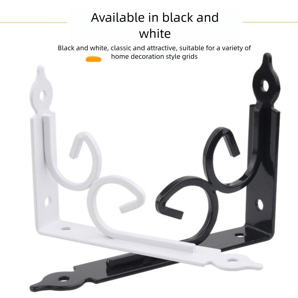Thickened Metal Shelf Bracket Black White Triangle Bracket Support Shelf Corner Brace  Universal