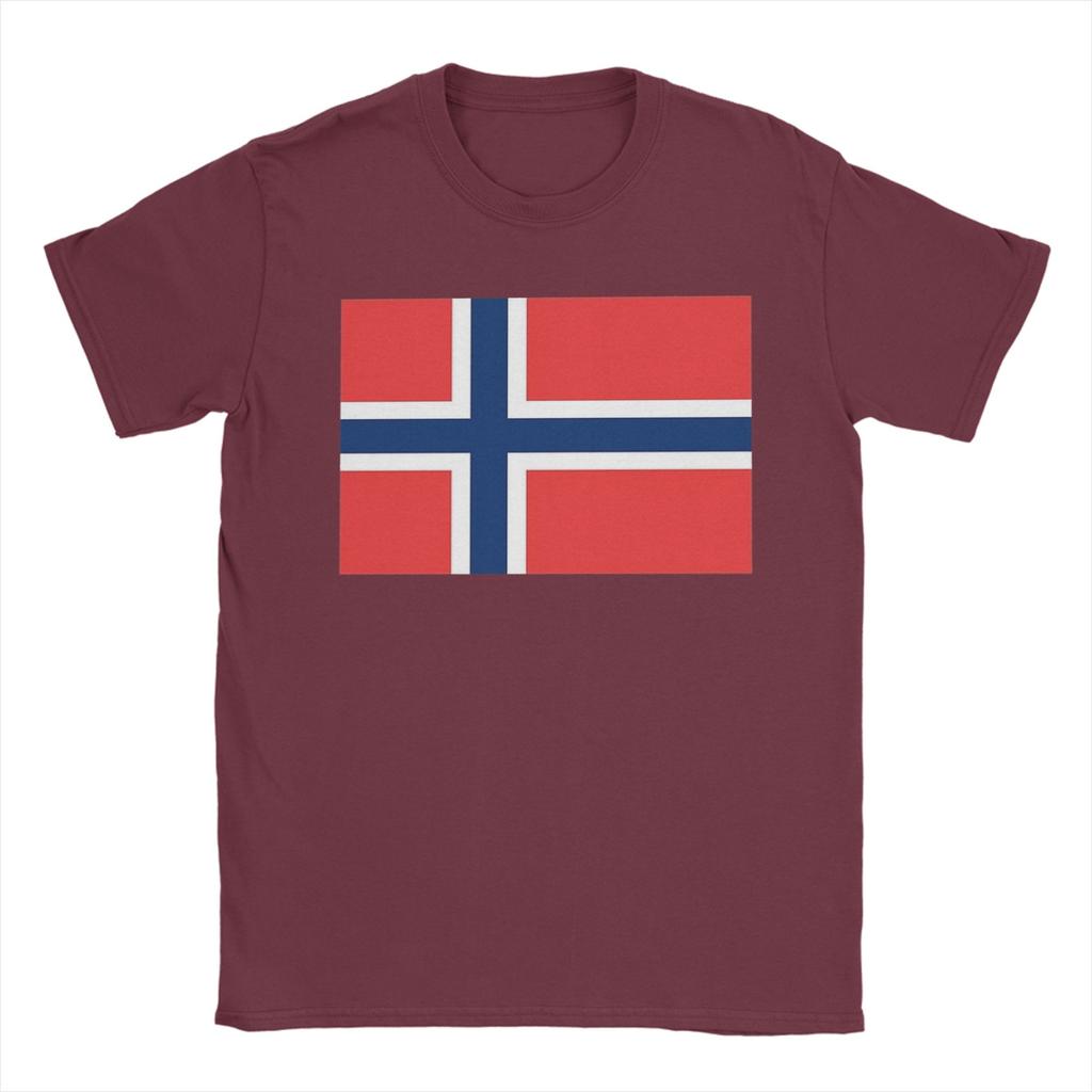 Norway flag Cotton TShirt For Unisex Beach Vintage TShirts ONeck Harajuku Tee Shirt Plus Size Custom DIY Tops