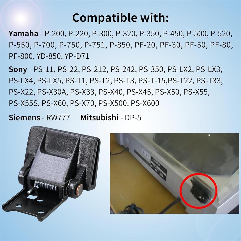 2 Pcs Dust Cover Hinge Turntable Parts Fit for PS-11,PS-22,Yamaha-P-200