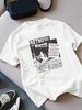 Sports Car Metallic Wheel Rim English Typography Casual Print Shortsleeve Tshirt Regular Fit