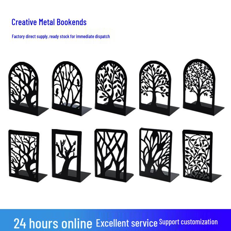 Металлическая подставка для книг «Древо жизни»: Элегантная настольная книжная полка и подставка для книг