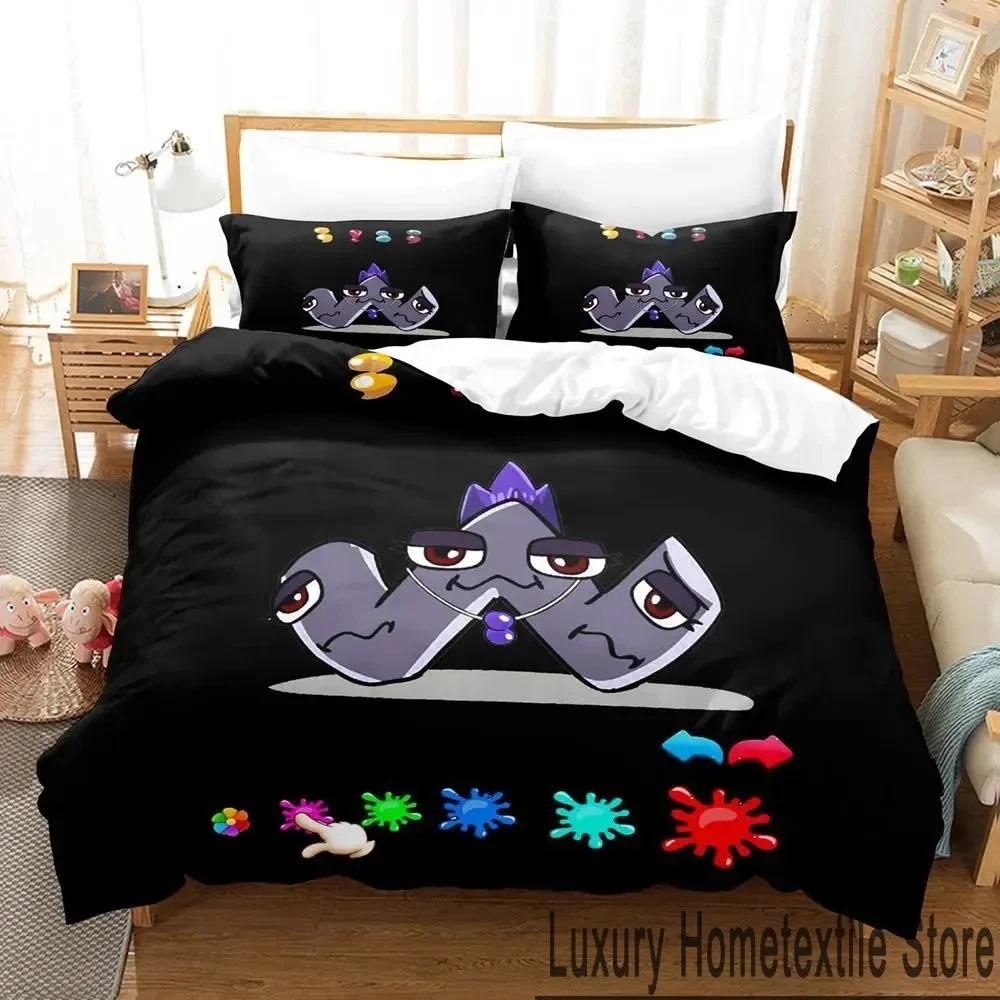 3D-принт с изображением мультяшного алфавита Lore AZ Комплект постельного белья Пододеяльник Постельный комплект Одеяло Наволочка Одеяло размера king-size Для мальчиков Взрослых