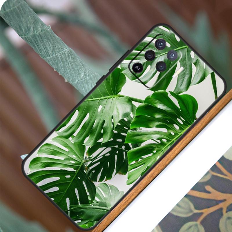 Чехол с тропическими листьями для OPPO A57 A57S A77 A5 A9 A53 A52 A72 A96 A76 A16 A54 A74 A94 A38 A58 A78 A15 A17