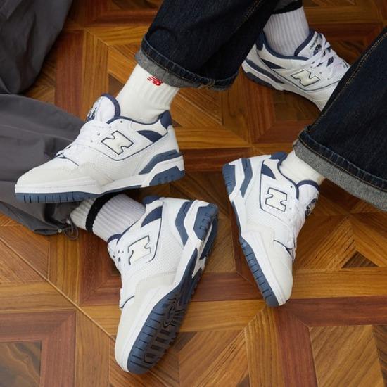 New Balance 550 Низкие Белые Винтажный Индиго - BB550STG