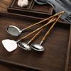 Long Handle Bamboo Handle Colander Japanese-style Soup Scoop Durable Noodle Spoon Dumpling