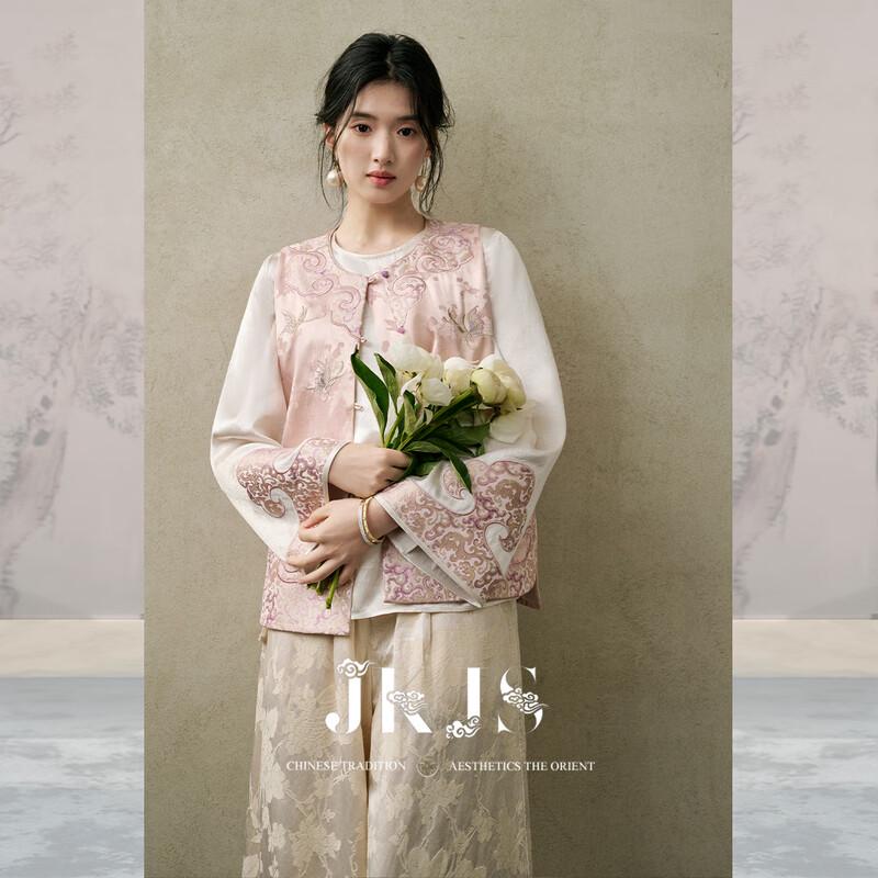 Жилет JK&JS Shuyingchen из вискозного жаккарда в новокитайском стиле