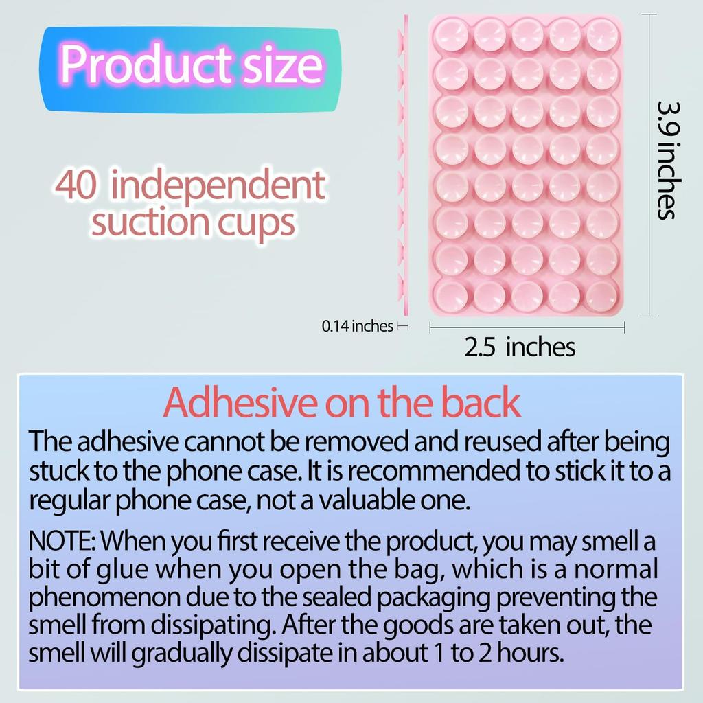 Силиконовый присосочный держатель для телефона, Нескользящая клейкая подставка для селфи и видео, Липкий держатель для мобильных телефонов — Светло-розовый