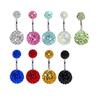 Sexy Shiny Navel Belly Button Ring Barbell Rhinestone Body Piercing Jewelry