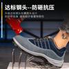 Cowhide Labor Insurance Shoes Men's Steel Head Anti-smashing, Anti-stab, Breathable and Non-slip Safety Shoes Polyurethane Solid-soled Shoes