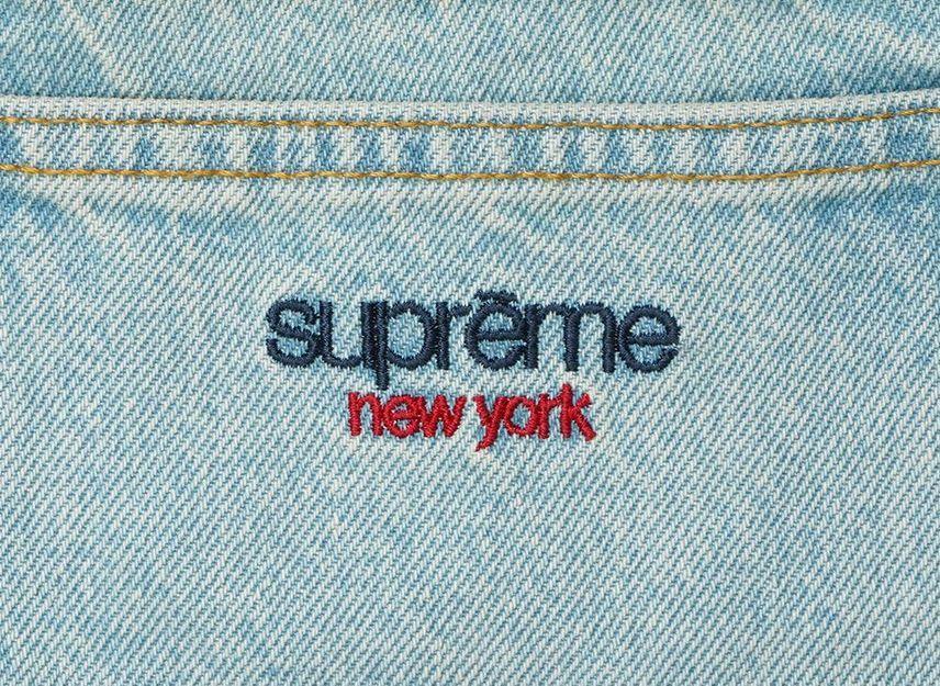 Supreme Свободные джинсы светло-синие (25СС)