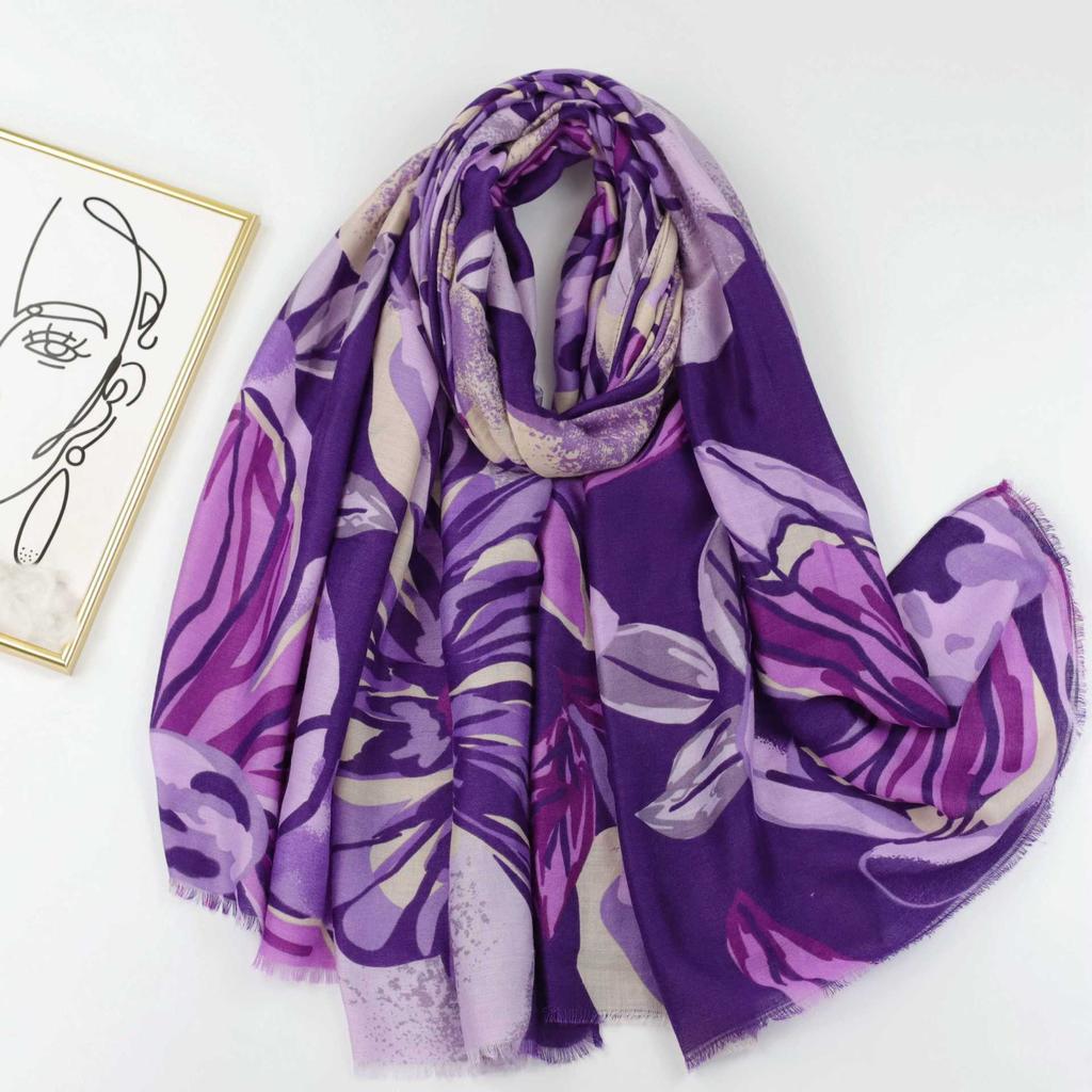 2024 Весна и Осень Зима Новый Длинный Тонкий Шарф Путешествия Универсальный Солнцезащитный Теплый Шаль Для Женщин