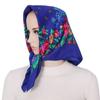 Sunscreen Rose Flower Print Head Scarf Polyester Square Shawl High Quality Headwraps