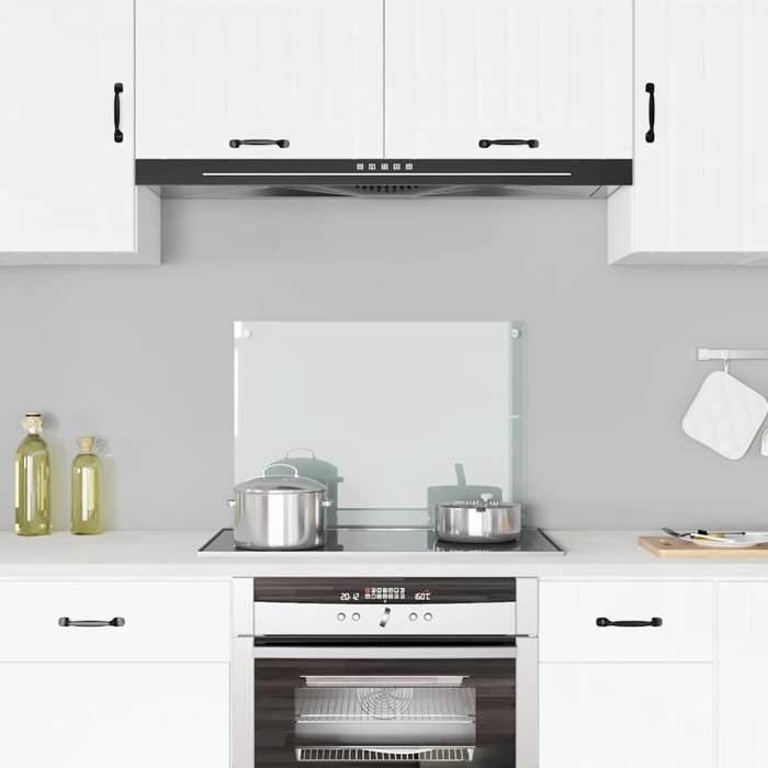 VidaXL Kitchen Backsplash Transparent 70x50 Cm Tempered Glass 249467