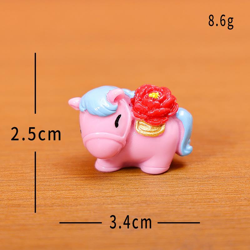 Мини-фигурки Лошади 2026 года – 1 шт. Счастливые статуэтки лошади из смолы для декора и подарков на Китайский Новый год