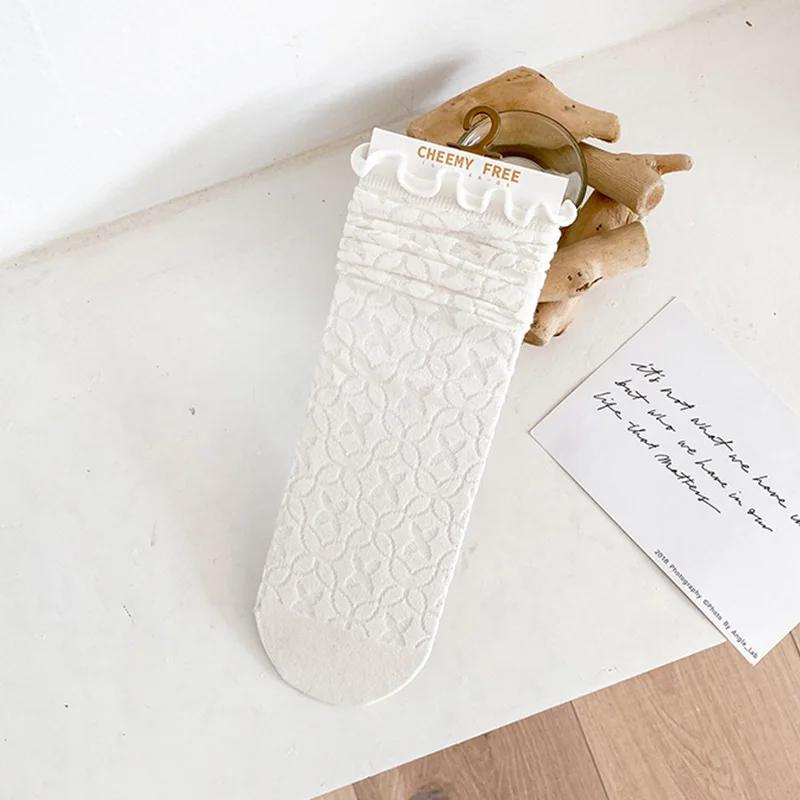 Модные носки для женщин Милые Новые Белые Ретро Кружевные Девичьи Сладкие Носки Сетка Простые Женские Повседневные Сладкие Дышащие Свободные Носки Женские