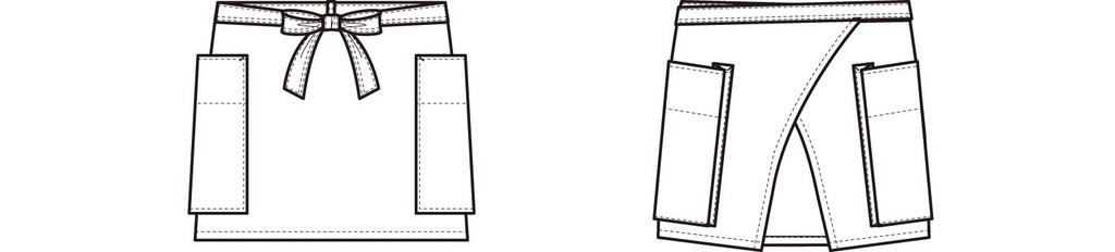 Фартук CT2366-3, бежевый, короткий, универсальный размер [Seven Uniform]