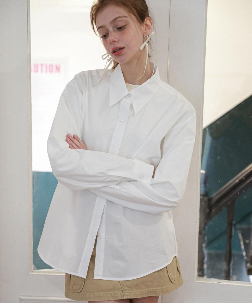 LOSSYROW Bio Cotton Washing Shirt White